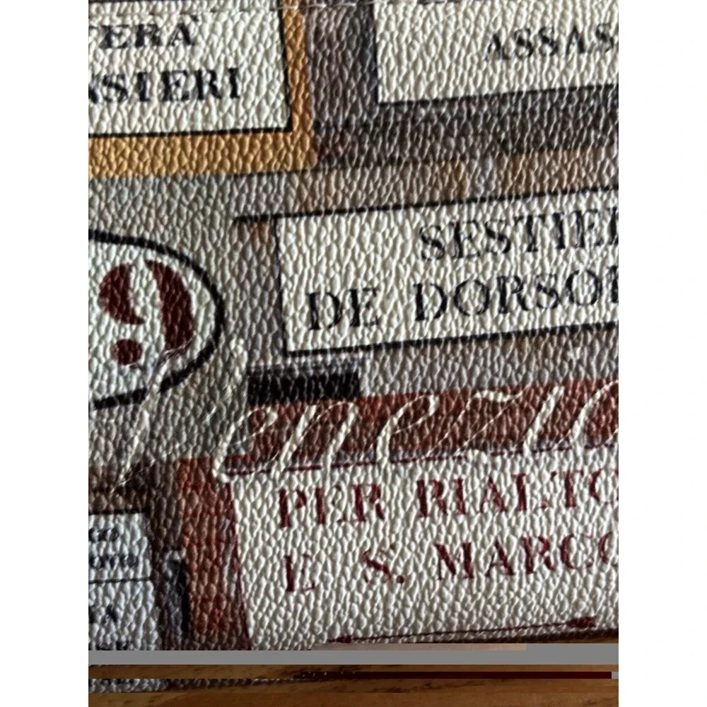Venetian Italian Zip Wallet With Tags